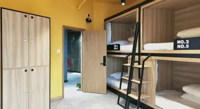 Кровать в общем номере Chengdu Mitang Youth Hostel