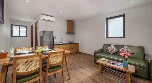 Апартаменты с балконом и с видом на город Taian Hotel & Apartment