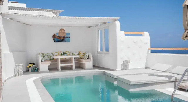 Вилла Premium c 1 комнатой с видом на море Dream Villa Santorini