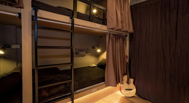Кровать в общем номере Mind Day Hostel Khaosan