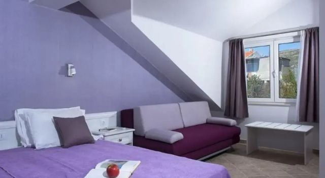 Студия с балконом и с видом на море Apartments Milka & Miho