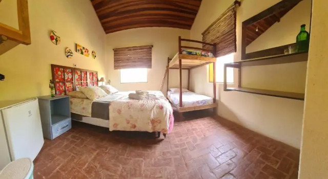 Семейный люкс с балконом Hospedaria Vida na Roça