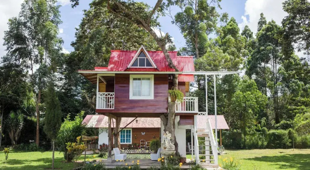 Chata a výhledem do zahrady Cemayu Lodge