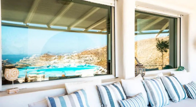 6 bedrooms villa at Platis Gialos 800 m away from the beach with sea view private pool and enclosed garden