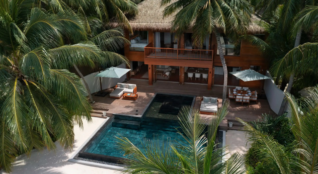 Дом Beach pool с 2 комнатами Отель Huvafen Fushi Maldives