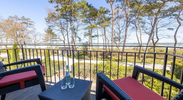 Двухместный номер Deluxe с балконом и с видом на море Strandhotel Fontana
