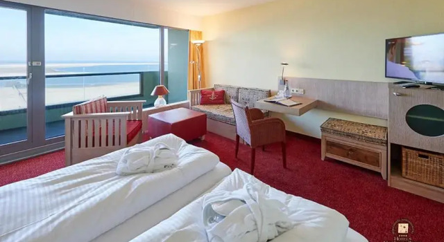 Двухместный номер Superior с балконом и с видом на море Strandhotel VierJahresZeiten
