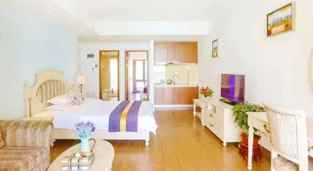Двухместный семейный люкс c 1 комнатой с красивым видом из окна Huizhou Double Moon Bay Evening Wind Holiday Sea View Apartment