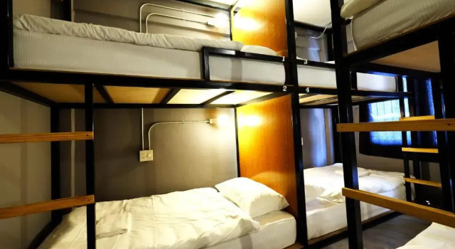 Кровать в общем номере The Backpack Hostel