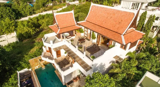 Люкс Deluxe Thai Villa Melitta Bangrak Bohput, Beach, Pool, SeaViews, 6-enSuite, Full Villa, Luxury, AAA Location Koh Samui