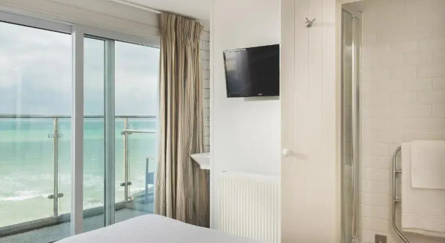 Standard- dobbelt værelse med altan med havudsigt Pedn-Olva Hotel