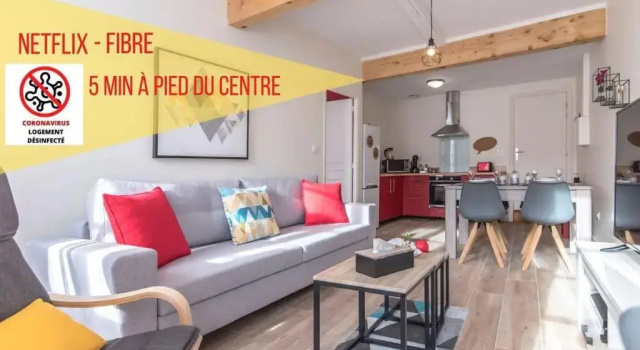 Апартаменты Cosy Red 4 Pers - Neuf et au Calme - Fibre-Netflix