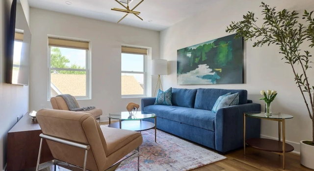 Коттедж Bright 3BR Loft Hoboken Gem