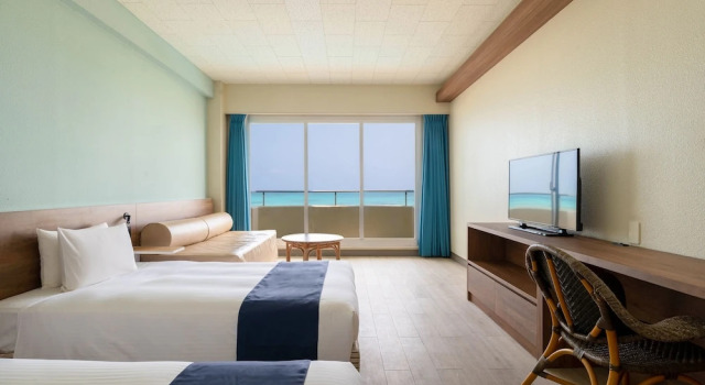 Camera doppia Deluxe con vista sull'oceano EN RESORT Kumejima EEF Beach Hotel