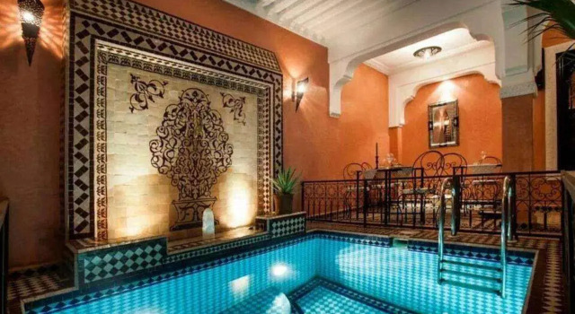 Riad Moonlight, Забронировать Отель Отели Марракеш-Тенсифт-Эль-Хауз с бассейном, Бассейн