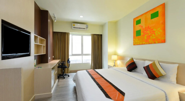 Кровать в общем номере iCheck inn Gems Center Silom