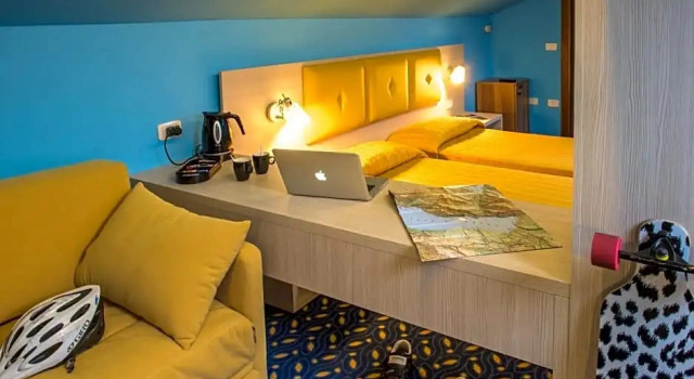Четырёхместный номер Standard Мансарда Lake Hotel Benaco