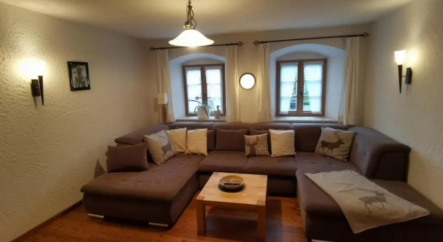 Кровать в общем номере Ferienhaus Bichler