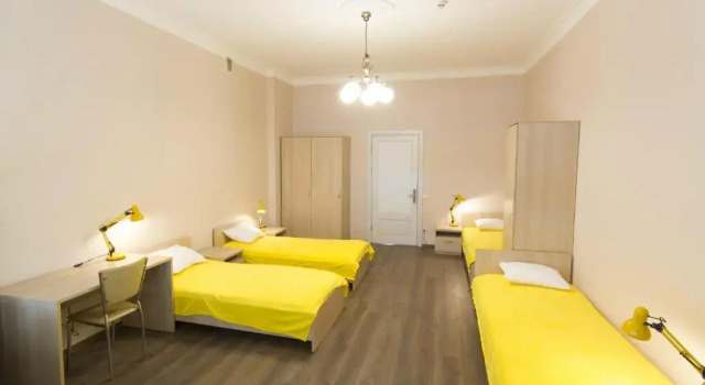 Кровать в общем номере Valdemara Residence
