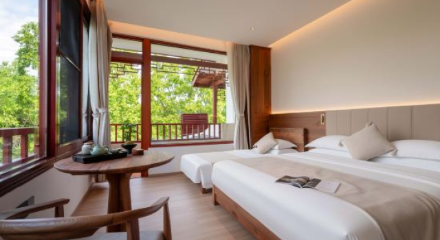 Camera doppia Standard con balcone e con vista sul fiume Yangshuo River View Hotel