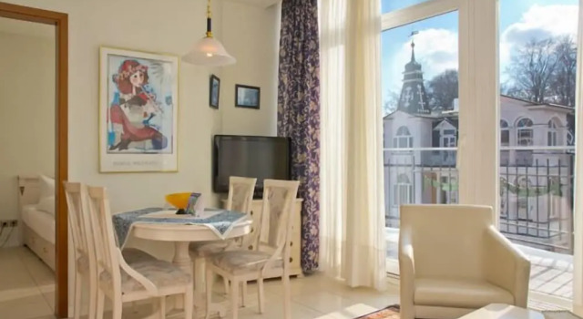 Апартаменты c 1 комнатой с видом на город SEETELHOTEL Ostseeresidenz Bansin mit Pool und unmittelbarer Strandnähe