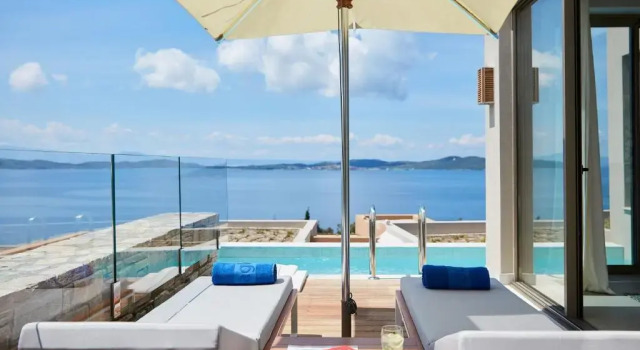Вилла Excellent Halkidiki Villa Junior Pool Villa 1 1 Bedroom Stunning Sea Views Ouranoupoli