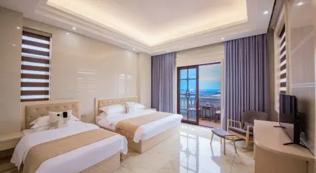 Двухместный люкс с видом на море Weizhou Island Yuanlan Home Hotel