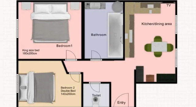 Апартаменты с 2 комнатами Kaiser Apartments
