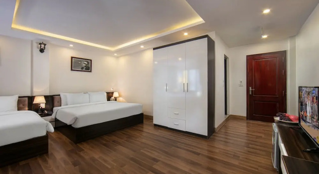 Четырёхместный семейный номер Standard с балконом и с видом на город Sapa Valley view hotel