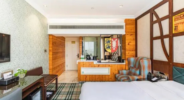 Номер Deluxe GreenTree Inn Zaozhuang Shanting Jinke International Business Hotel