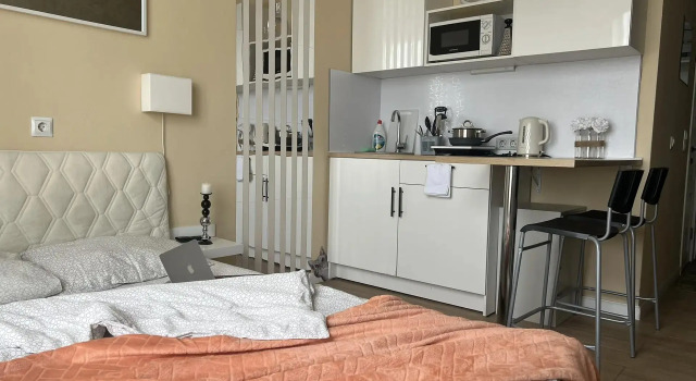 Студия Malina Apartment (Малина Апартмент) на улице Липовой Рощи 1 корпус 3