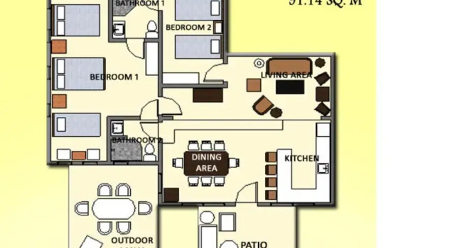 Люкс Deluxe с 2 комнатами Agreeable Family Baguio Suites