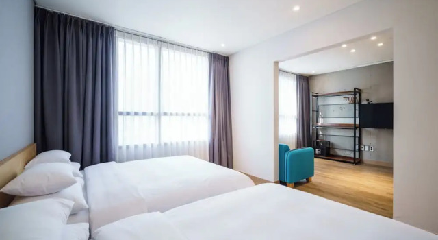 Suite 1 dormitor cu vedere la oraș LACOZi STAY Seoul