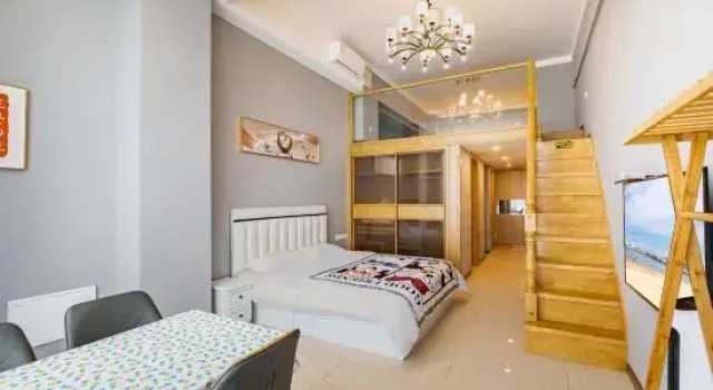 Люкс Tuyuan Seaview LOFT Holiday Apartment (Weihai Ferry Terminal Huafa Xintiandi Branch)
