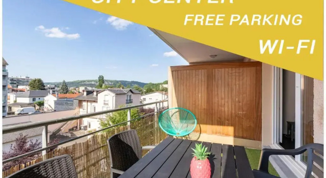 Апартаменты Studio avec terrasse, parking, centre-ville