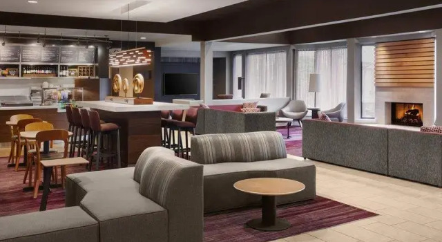 Кровать в общем номере Courtyard by Marriott Mahwah
