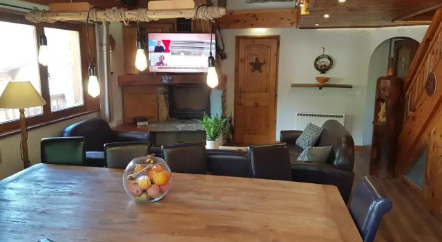 Кровать в общем номере Chalet lAvalin