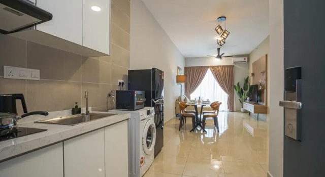 Люкс Premier с 2 комнатами Ipoh City Centre Serviced Suites, Free Car Park Wifi