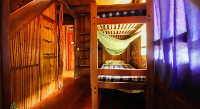 Bett im Wohnheim Hostal Pakay