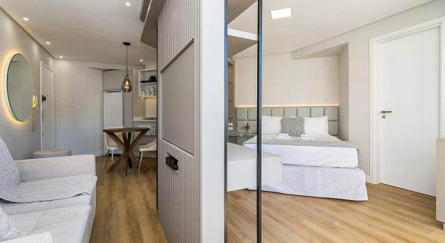 Studio Moderno Com Piscina No Rooftop #ca48, Забронировать Отель Флорианополис South of Brazil, рядом с Esteves Junior Square