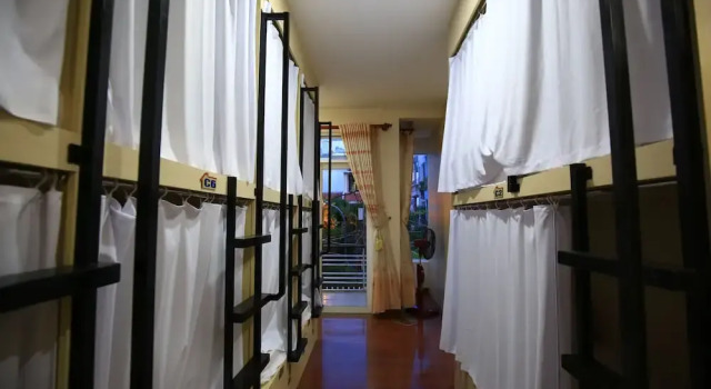 Кровать в общем номере Дуплекс с видом на город My Homestay - Hostel