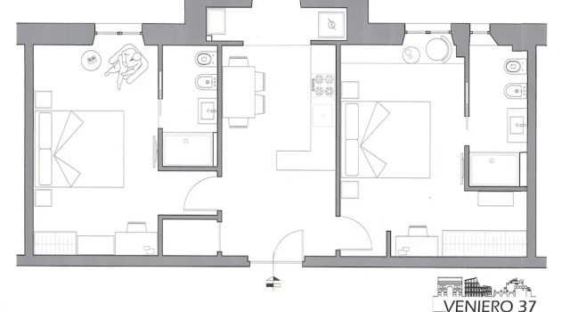Номер Standard Veniero37 Guest House
