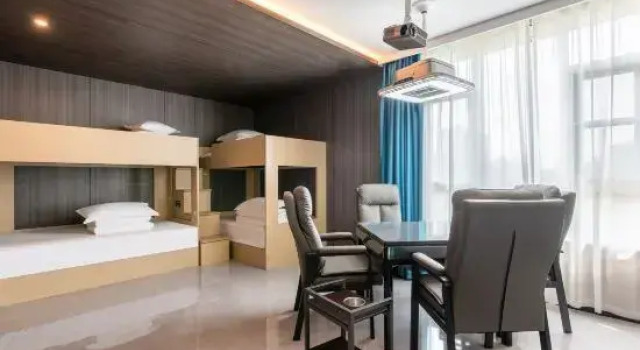 Кровать в общем номере Anjing Intelligent Hotel (Hebi Demonstration Zone)