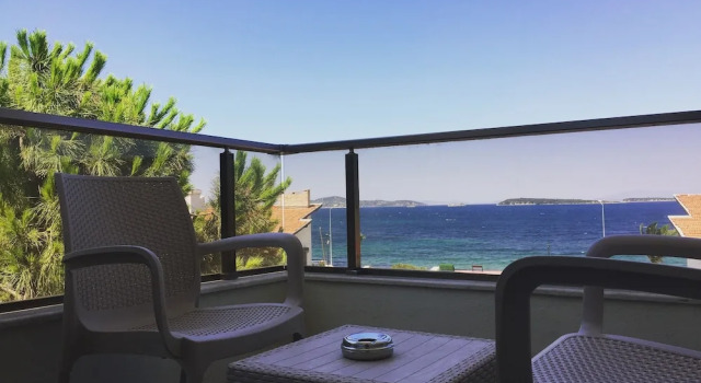 Номер Deluxe с балконом и с видом на море Serin Otel