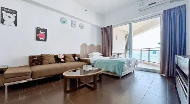 Семейный тент c 1 комнатой с видом на море Yimi Yangguang Seaview Holiday Apartment
