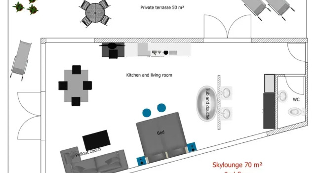 Апартаменты с балконом Room 4 & 5 Apartments