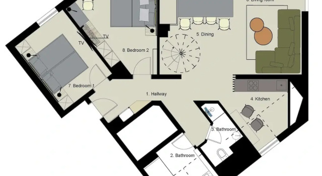 Номер Standard Пентхаус с видом на город HOTEL Am Spichernplatz