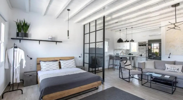 SilvAir Jacuzzi Suites, Mykonos, Забронировать Дом для отпуска Отели Дексаменес с парковкой, Парковка