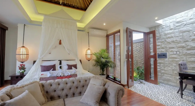 Двухместная вилла Luxury с красивым видом из окна Villa Bougainville