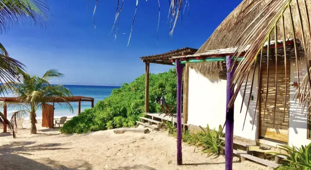 Room in Bungalow - El Secrereto Ocean Front Cabin, 预订 酒店 西普哈 里维埃拉玛雅
